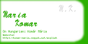 maria komar business card