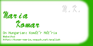 maria komar business card